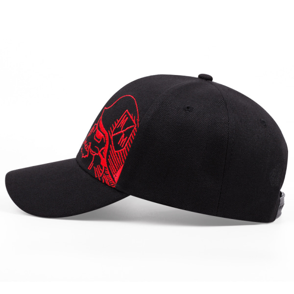 2st Döskallebroderi unisex cap Hip Hop Justerbar Dad Hat Lättviktssvart Golfsolhattar för kvinnor och män Black Flat