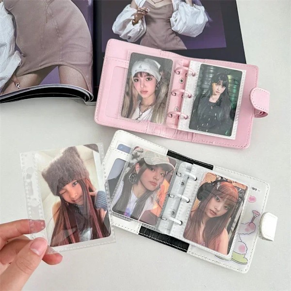 Candy Färg Photocard Binder Loose-Blad Foto Album Kpop Card Holder Collection Bok Poka Binder Bokbindningsmaskinen Ämnd Verka S13 binder cover