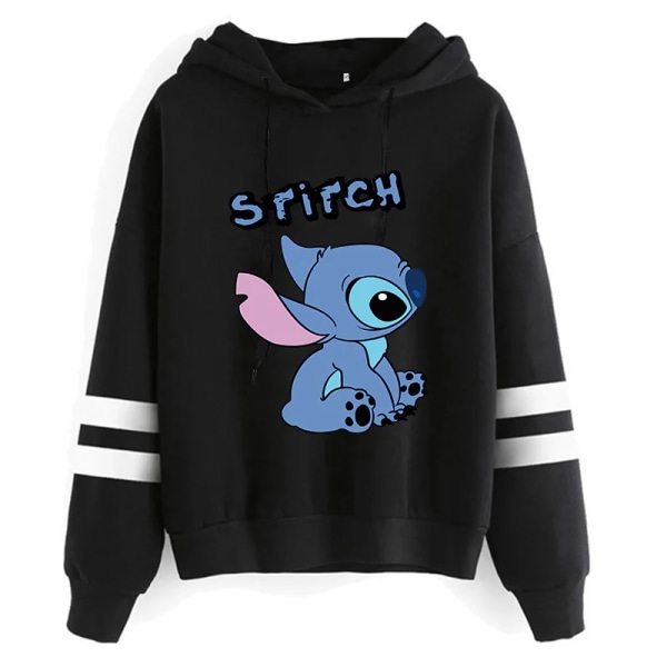 Estetisk Rolig Y2k jultröja Lilo Stitch Tecknad huvtröjor Dam Söt Stitch Anime Manga Hoody Kläder för kvinnor 59013 XXL