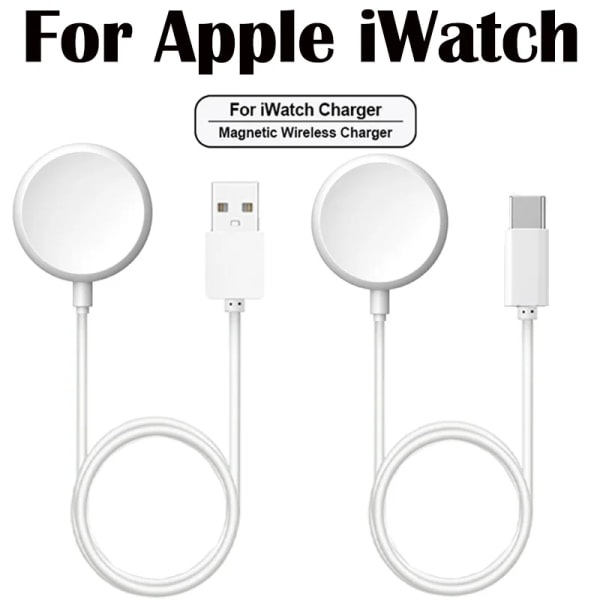 2024 magnetisk trådlös laddare för Apple Watch Ultra Series 8 7 6 SE Snabbladdningskabel USB Typ C för iWatch Series 6 3 5 3 2 iwatch charger PD