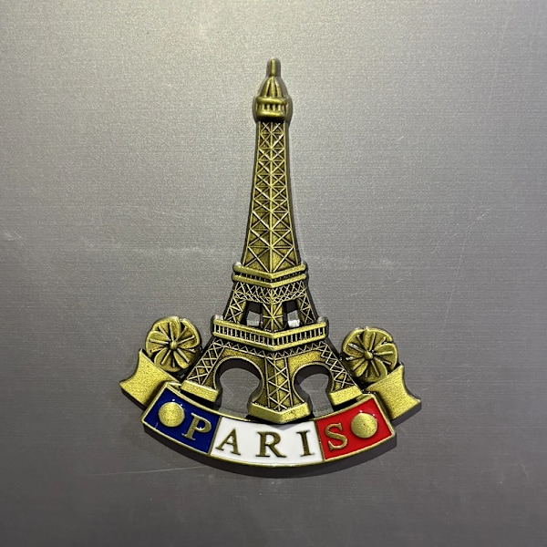 3D Metal Køleskabsmagneter Frankrig Paris USA Singapore Italien Schweiz Hong Kong Scenic Turisme Souvenir Paris A