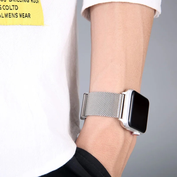 Sports Metal Armband för Apple Watch 8 7 6 5 4 SE 3 2 1 Mode klockband i rostfritt stål för Apple Watch Band 44mm 42mm 40mm 38mm Rose Gold 42mm 44mm 45mm 49mm
