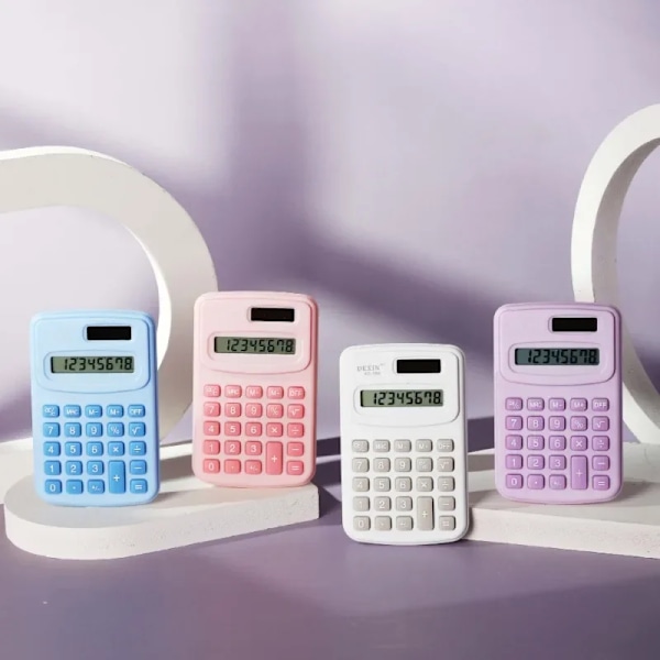 Liten Räknemaskin Silent Calculator Mini Version Inlärning Hjälp Bärbar Räknemaskiner Tillbaka Till Skolan Leveranser Studenter / Financer 03