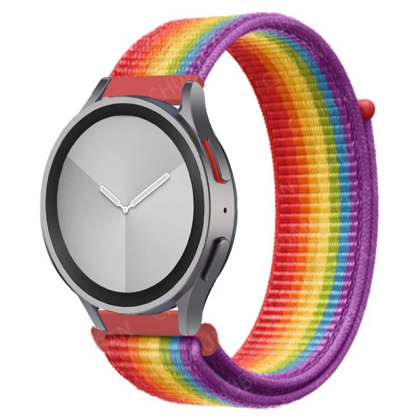 Nylon för Samsung Galaxy Watch 6/5/ pro/4/Classic/active 2 43-47-40-44mm 20mm/22mm sportarmband huawei gt 2/e/3 rem 39 Rainbow 22mm watch band