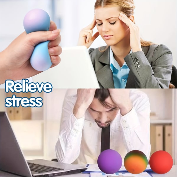 10 st Stressbollsleksaker Färgskiftande - Sensoriska klämleksaker Squishybollar för tonåringar Barn och vuxna Stress relief till påskstrumpafest