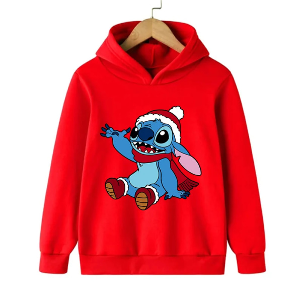Stitch Hoodie Jul Barn Tecknade Kläder Barn Flicka Pojke Lilo and Stitch Sweatshirt Manga Hoody Baby Casual Topp 59026 130CM