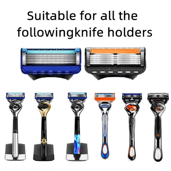 Blå/Sort Farve Shaver 2024 Ny Manuel Barbermaskine Mænds Skæg Skæg-Sikker Barbermaskine Fem-Lag Klinge Skæg Kniv 1 and 24 pcs blue