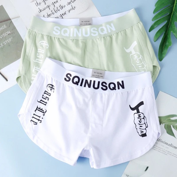 Plus Storlek Mäns Underkläder Boxers Herrbyxor Är Bekväma Och Andas, Medelhöjd Underkläder. Bomull Fyra Hörn Boxare 3 pieces 4XL 105-120KG