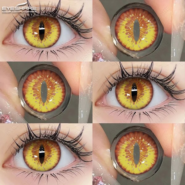 Eyeshare Halloween Värilliset Piilolinssit Silmille Anime Cosplay Värilliset Linssit Siniset Linssit Piilolinssit Kauneus Silmämeikki PURE-WHITE 0