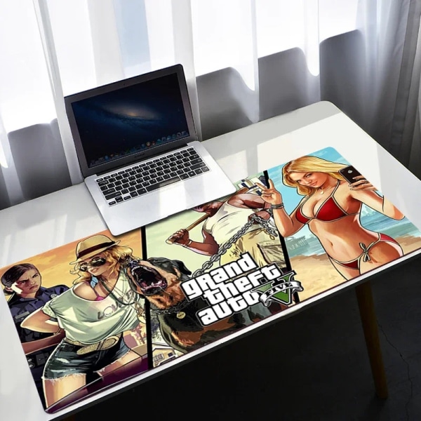 PC Gamer Tangentbord Gta 5 Skrivbordstillbehör Stor anpassad musmatta Anime Gaming Musmatta Dator Bordsskåp Matta Mause Matta BH000609 400x700x2mm