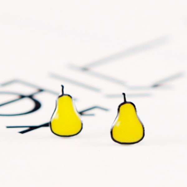 Q. Ger Creative Håndværk Cartoon Sød Frugt Dyr Stud Øreringe Sjove Øreringe Håndlavet Varme Krympelige Ark Stud Øre Ringe Bås Scarf Rabbit