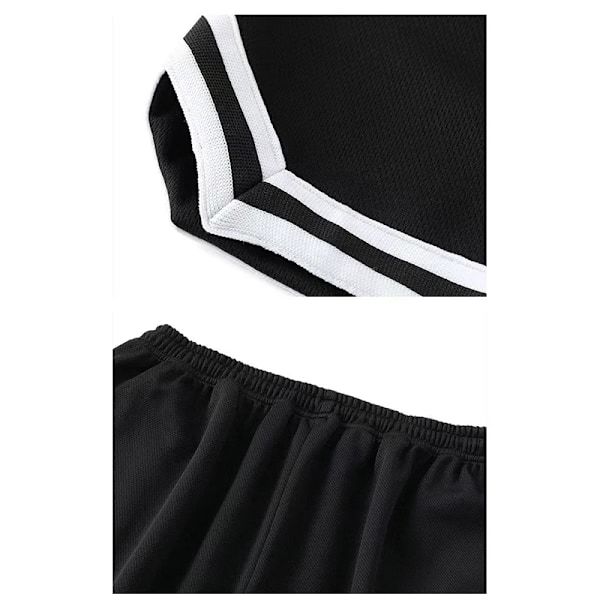 Summer Mesh Tyg Mäns Kläder Basket Och Fotboll Shorts Manliga Svart Vit Sport Running Jogging Fitness Sweatbyxor M-3 Xl black Asian size XL