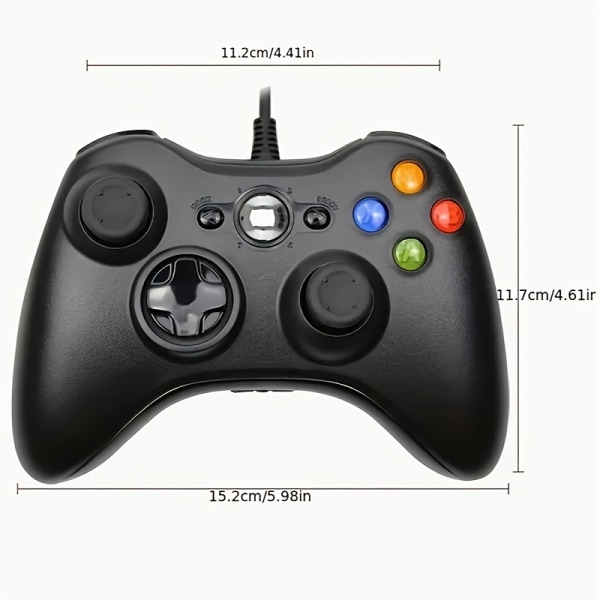 Kabelansluten kontroll för Xbox 360, spelkontroll med dubbla vibrerande turbo (Obs: Inte för Xbox 360-konsoler och utan hörlurar stöds inte) Blue
