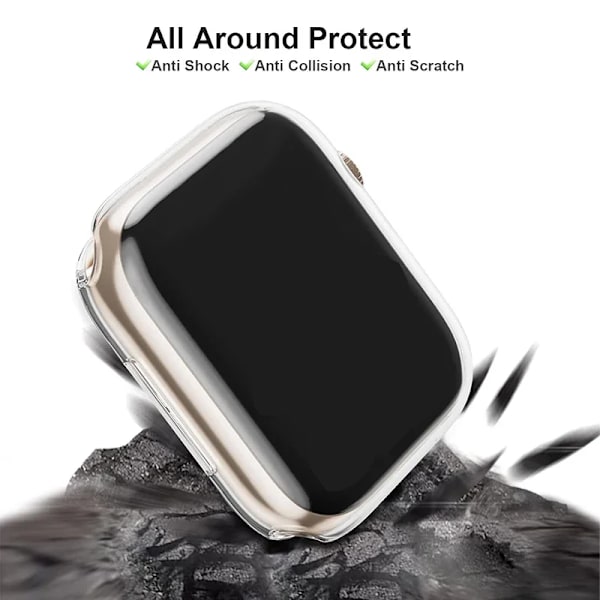 Tpu-cover til Apple Watch Fall 45Mm 41Mm 44Mm 40Mm 42Mm 38Mm Fuld Stødfanger Skærmbeskytter Til Iw Serie 9 8 7 Se 6 4 3. Gold 38mm Series 1 2 3