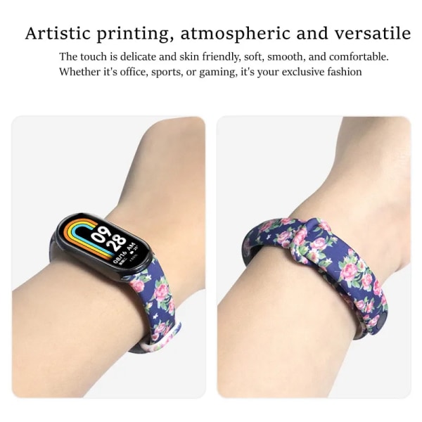 Andningsbar rem för Xiaomi Mi Band 8 Rem Ersättningsfärg Silikonarmband TPU-rem för Xiaomi MiBand 8 Strap B18 For xiaomi mi band 8