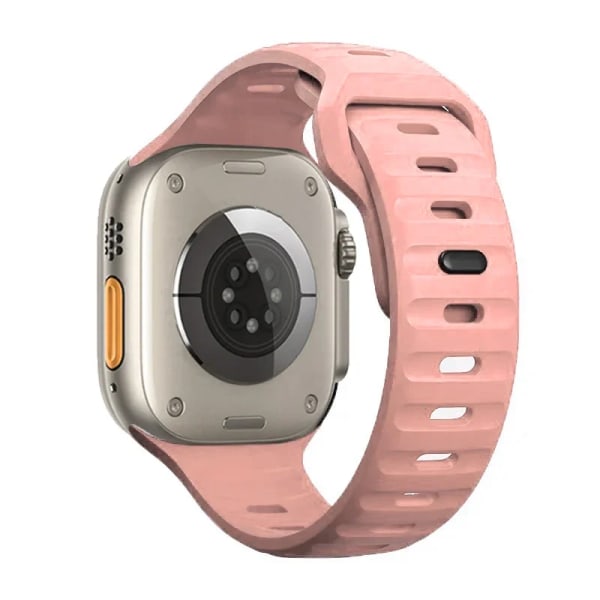 Silikonrem för Apple Watch Band 9 8 7 41 mm 45 mm ultra 2 49 mm 44 mm 40 mm 38 42 mm Correa armband för Iwatch Series 6 SE 5 4 Pink