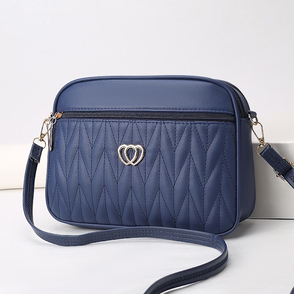 Kvinnors rombformade rymliga 2023 nya lilla crossbody-väska enkel high-end mode dam axelväska väskor Dark Blue