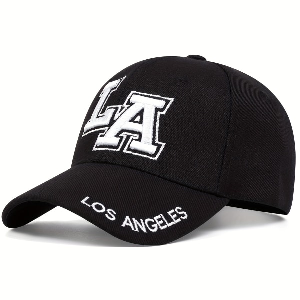 2st Los Angeles broderi cap Enfärgad Casual solhatt Lätt justerbar pappa hattar kvinnor män Red One Size Fits All