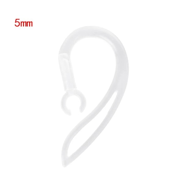 1Pair 5Mm 6Mm 7Mm 8Mm 10Mm Bluetooth Öroner Transparent Silicone Earhook Clip Headset Ear Hoo K Ersättningshörlurar 5mmx1pcs