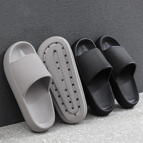 Kesätossut miehille ja naisille Eva Pehmeäpohjainen Tossut Sisätiloissa Koti Liukumäet Flat Sandaalit Ulkona Ranta Kengät Mies Flip Flops 3.5CM White 40-41