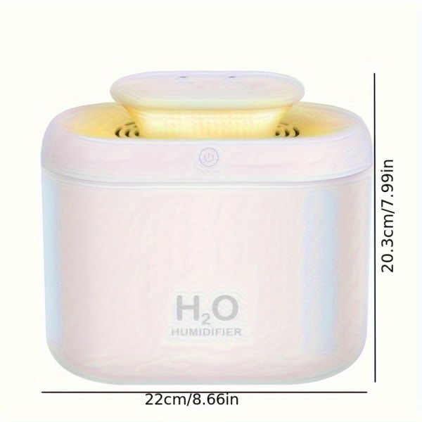 1st, Luftfuktare, 3300ml Bärbar 7 färger Luftfuktare med stor kapacitet Lågbrus Tyst luftfuktare med LED-ljus för hemmakontorskola pink