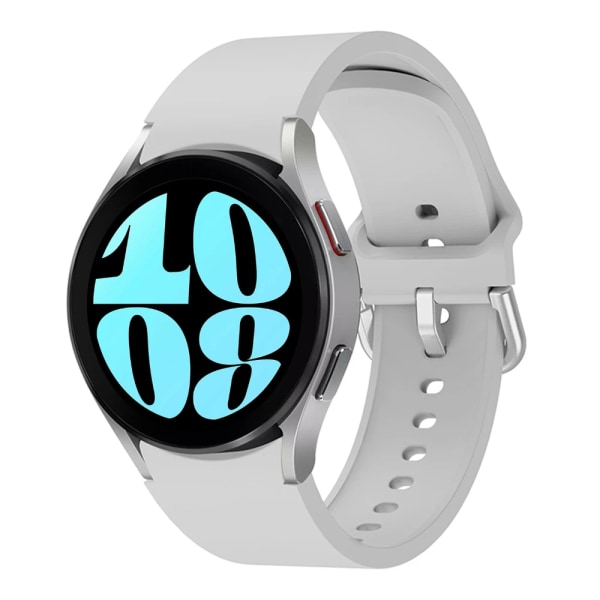 Silikonrem För Samsung Galaxy Watch 6 5 4 40mm 44mm 45mm Originalarmband med båggränssnitt För 6 4 Classic 47mm 43mm46mm Official grey Samsung 4 40mm 44mm