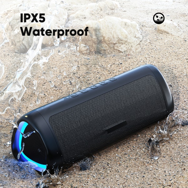 Trådlös högtalare, IPX5 vattentät högtalare med HD-ljud, upp till 24h speltid, TWS-parning, 5.3, bärbara trådlösa högtalare för Red