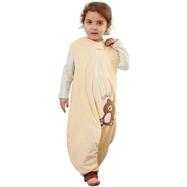 MICHLEY Cartoon Børns Baby Sovepose Sæk Med Fødder Ærmeløs Nattøj Sovepose Pyjamas Til Piger Drenge Børn Unisex 1-6T B Bear 3-5T