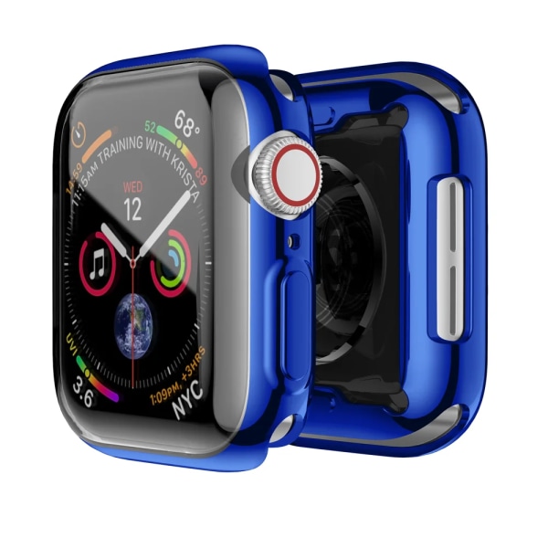 TPU- cover för apple watch Case 44MM 45MM 41MM 42MM 38MM 40MM Helt stötfångarbandsskydd iwatch-serien 9 8 7 6 5 3 SE tillbehör blue 41mm Series 7 8 9