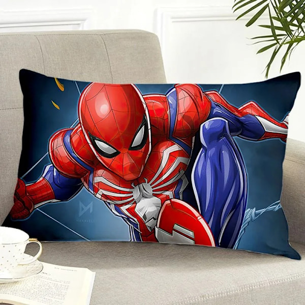 Marvel Spider-Man Hjälte Ördsäck Vardagsrum Soffa Super Mjuk Kudde Överdraget Lämplig För Hem Sovrum Dekoration Ördkort 16 40x60cm