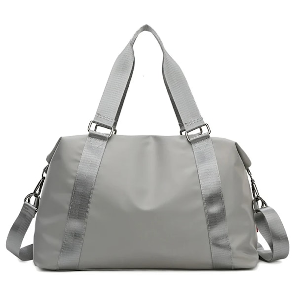 Mode Stor Rejsetaske Kvinder Kabine Tote Taske Håndtaske Nylon Vandafvisende Skuldertaske Kvinder Weekend Gym Taske Kvinde Duffel Tasker Gray Small