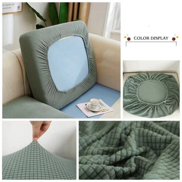 Tjocka elastiskt cover för vardagsrum Enfärgad möbelskydd Soffa Cover överdrag avtagbara sofföverdrag Color 3 N1 ( 50-63cm ) 1pc
