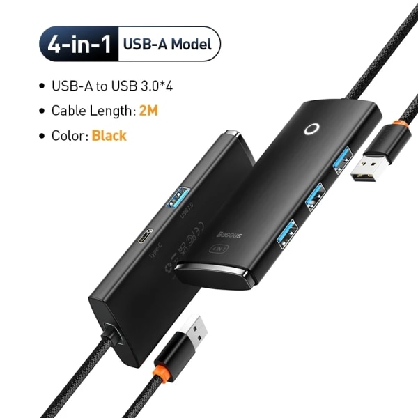 Bas192.- HUB USB 3.0 av typ C, med 6 portar, kompatibel HDMI, adapter 4K @ 30Hz, station 6 000 S6 för PC, tillbehör information 4 in 1 USB A 2m B CHINA