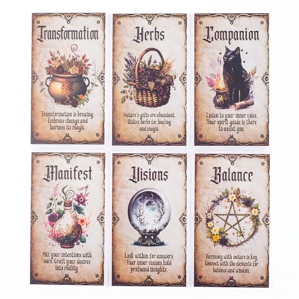 Wise Witch Oracle Cards 20 Kort 12*7Cm Spådom Skæbne Tarot Oracle Kort Fest Underholdning Brætspil TN07N