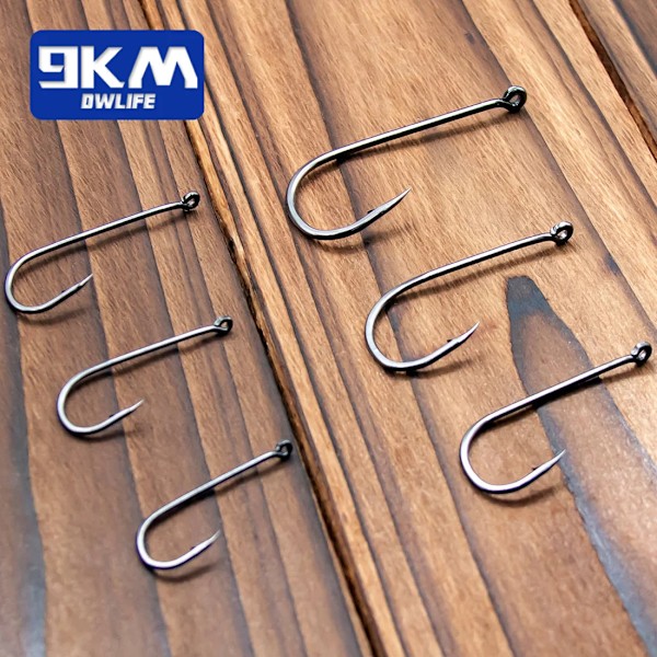 9Km Baitholder Fiske Krokar Havsgript Fiske Lures Shank Näbb Live Bete Hållare Karp Fiske Jigg Worm Hooks Access Bekämpningar Size-5-0 Gap-16.7mm 100 Pcs