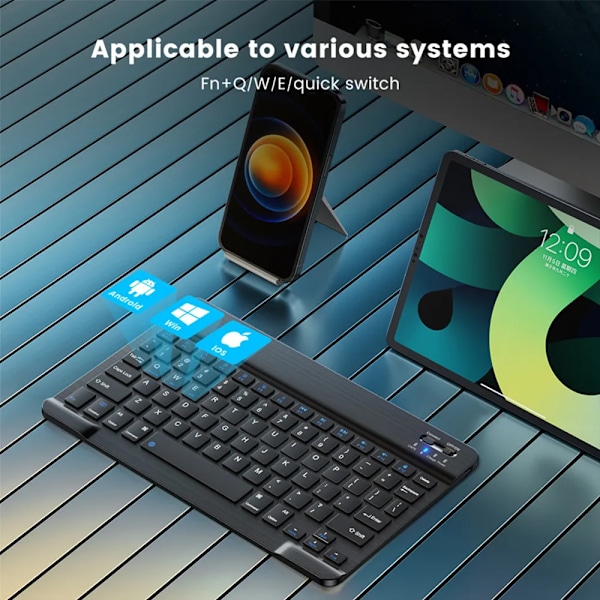 Bluetooth Trådløst Tastaturmus Til Ios Android Windows Tablet Til Ipad Air Mini Pro Spansk Koreansk Portugal Russisk Tastatur combination English