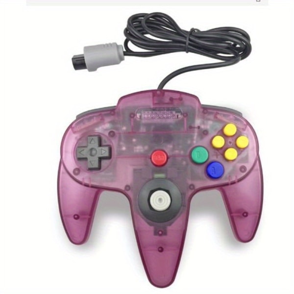 Spelkontroll Gamepad För N64, Konsol Gamepad Transparent Purple