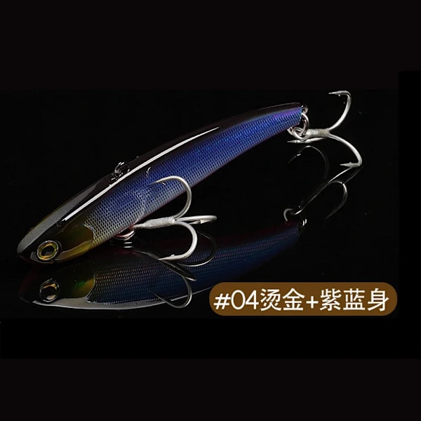 Fangbait Rattlin Fiskestik 2024 Koume Vinter Isfiskeri VIB Lokke 80mm 16g Synkende Kunstig Lipløs Crankbait Japan Krog D 60mm-10g