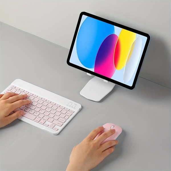 Trådlöst tangentbord och set, miniportabel, tyst tangentbordsladdning, lämplig för iPad, surfplatta, bärbar dator, kontorsdatortangentbord Green
