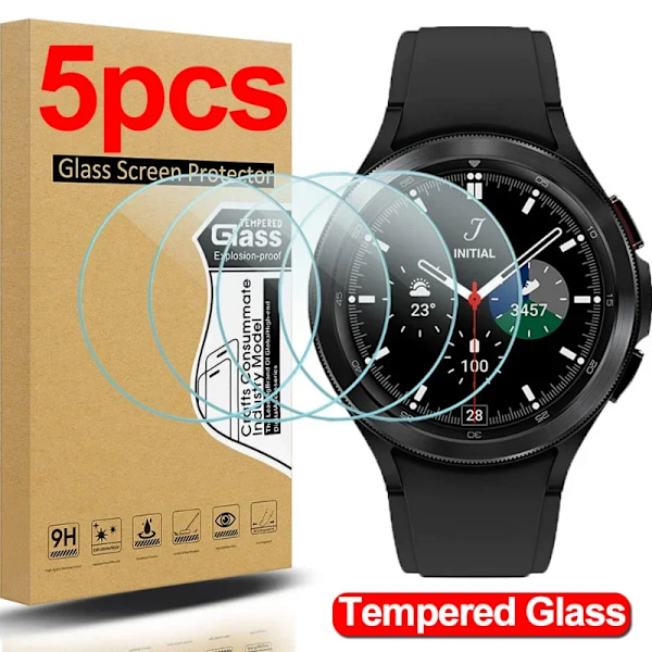 9H Karkaistu lasi Samsung Galaxy Watch 4 5 Pro 40/44mm Classic 42/46mm Kello 3 41/45mm Anti Scrach. Kalvo Hd Näytönsuoja watch4 Classic42mm 5pcs