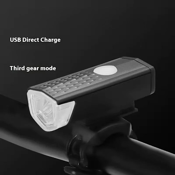 Bicycle Light Set Headlight Night Lighting USB Charging Waterproof Outdoor Cycling Bike Lights black