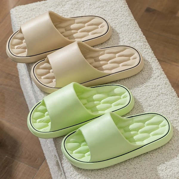 Mode Nytt Sommarspar Tofflor Slippers Non-Slipta Mjuka Slides Ljus Comfort Sandaler För Kvinnor Män Casual Skor Damernas Hem Flip Flops green 42-43