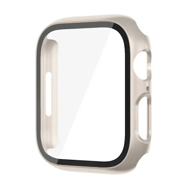 Glass Fall För Apple Klocka 8 7 45Mm 44Mm 41Mm 40Mm Pc Skärm Skärmskydd Täckning Iwatch Series 3/4/5/6/Se/7/8 Smartwatch-Tillbehör Starlight 45MM