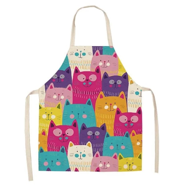 1 kpl söpö kissa kuvioitu keittiön esiliina naisille Bibs kotitalous siivous Pinafore koti ruoanlaitto esiliinat kokki esiliina miehille style 13 38x47cm