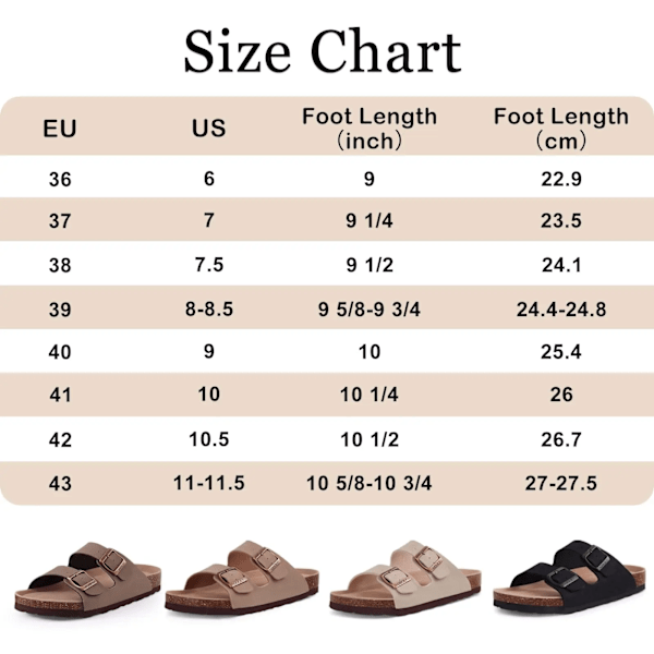 Litfun Klassiske Tykke Såler Kork Tøfler Kvinder Mode Kork Fodseng Sandaler Unisex Sommer Strand Tøfler Glid Cow Suede-BK3 38