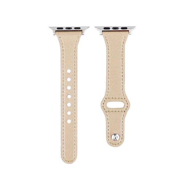 Affärsrem i äkta läder för Apple Watch Band 44 mm 40 mm 41 mm 45 mm 42 mm 38 mm 49 mm Handledsarmband iWatch Series 8 se 7 6 5 4 3 apricot for 42 44 45mm