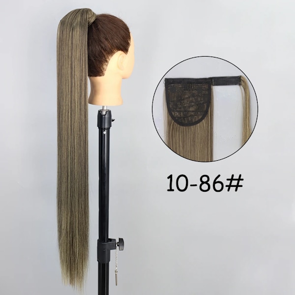 34 Inches Syntetiska Ponytail Hår Förlängning Clip I Falska Peruk Hårpiece Blond Omslag Runt Pigtail Lång Smink Overhead Pony Tail 10-86 34inches 85cm