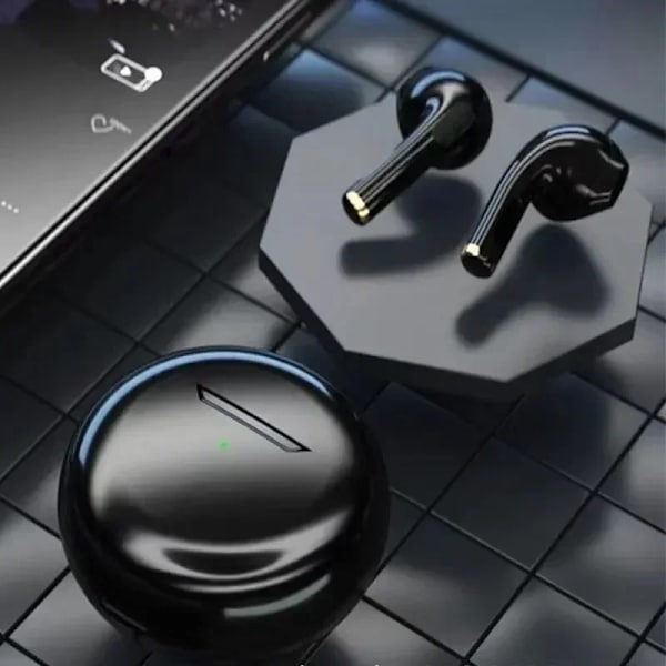 Tws Pro6 -kuulokkeet Bluetooth-kuulokkeet mikrofonilla 9D Stereo Pro 6 -nappikuulokkeet Xiaomi Samsung Androidille Langaton Blueto Oth -kuulokkeet White
