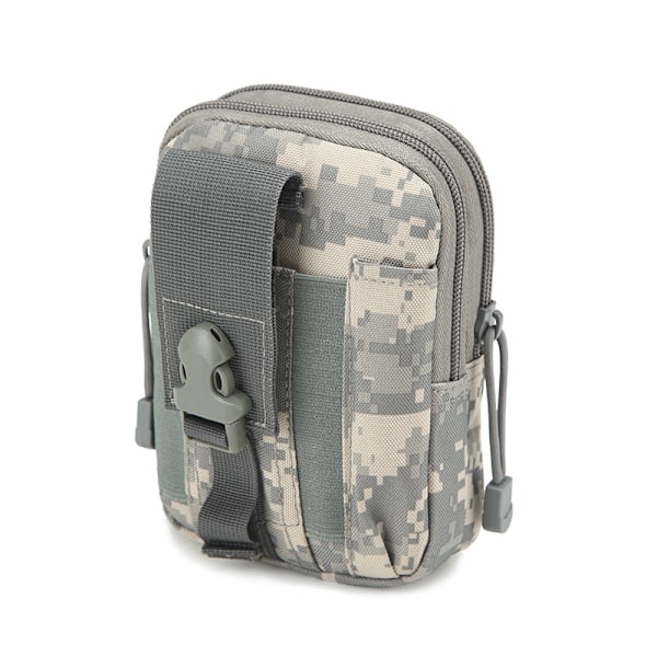 Udenlandsk handel Molle sportsløbetaske mænds udendørs taktik løbetaske camouflage løb 6, 7-tommer tilbehør mobiltelefon pannier taske Black (White Line)