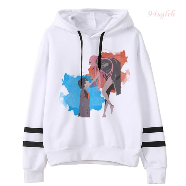 Darling In The Franxx Hoodie Anime Manga Harajuku Zero TWO Beautiful Girl Luvtröjor Unisex Hip Hop Casual Sweatshirt Streetwear 15655 L